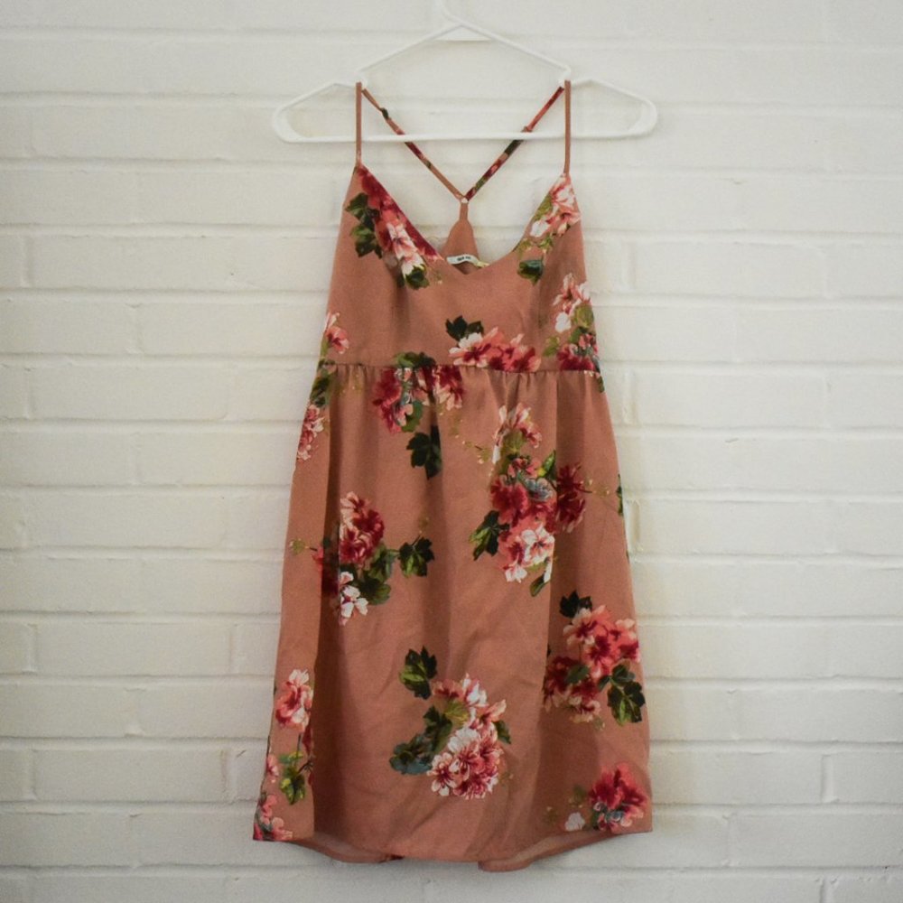 Kimchi Blue UO Pink Floral Print Dress Size 4